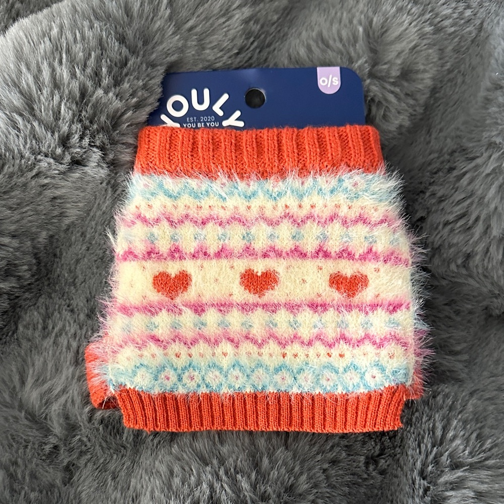 The SweetHeart Pet Patterned Knit Sweater- Red and Pink